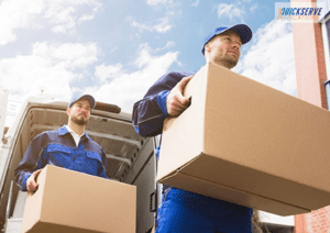 Employees of a home movers and packers in Dubai